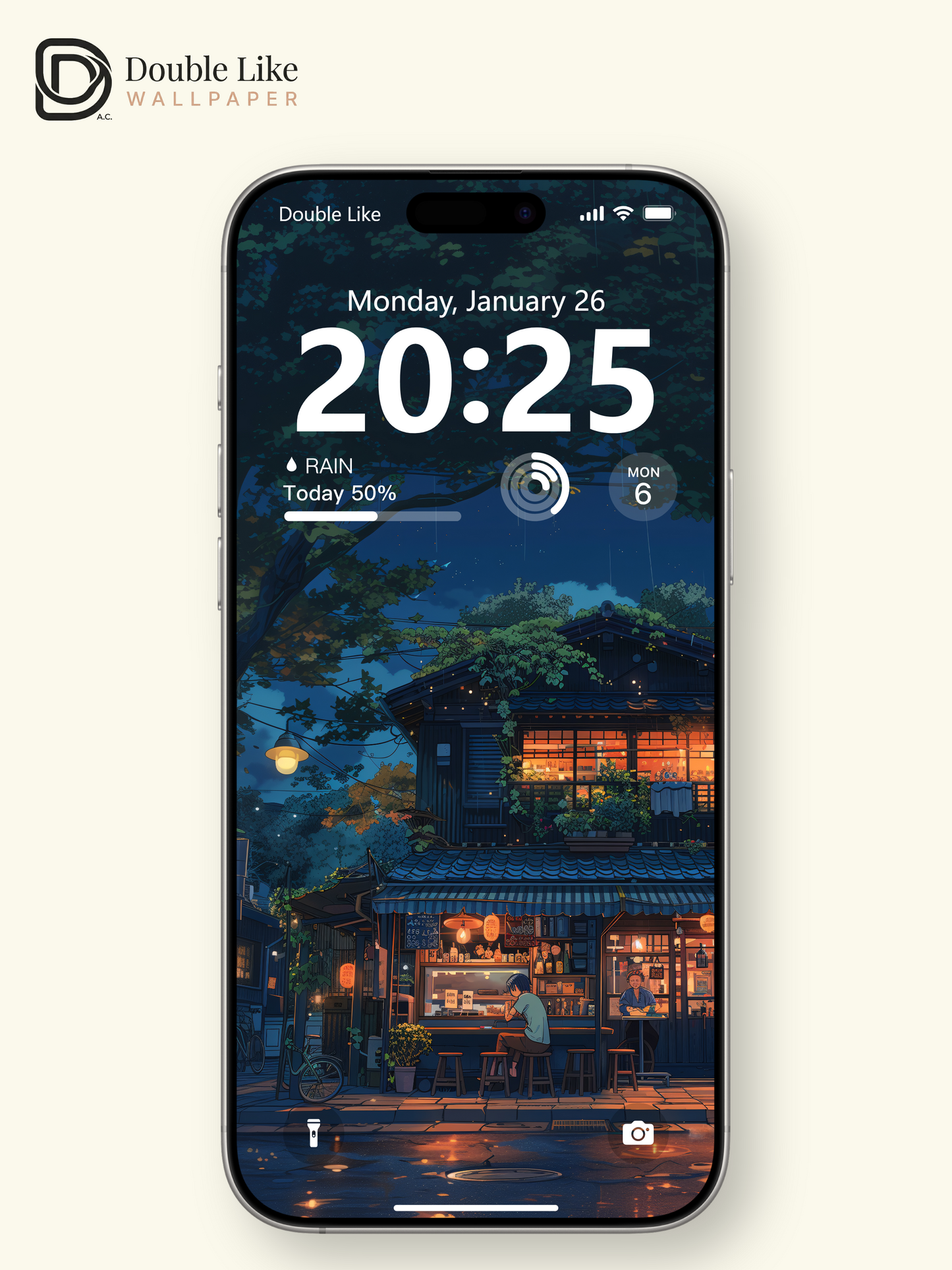 Cozy Rainy Night Japanese Cafe Anime Aesthetic Wallpaper Pack [#WGF108]