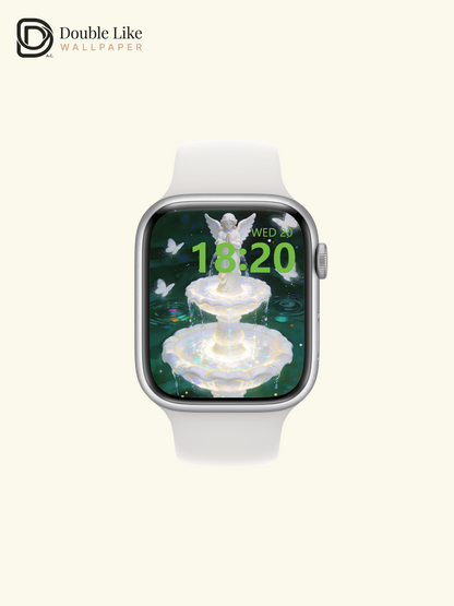 This angel fountain wallpaper calms all your stress! Live wallpaper fits all phones [#HWWa009]
