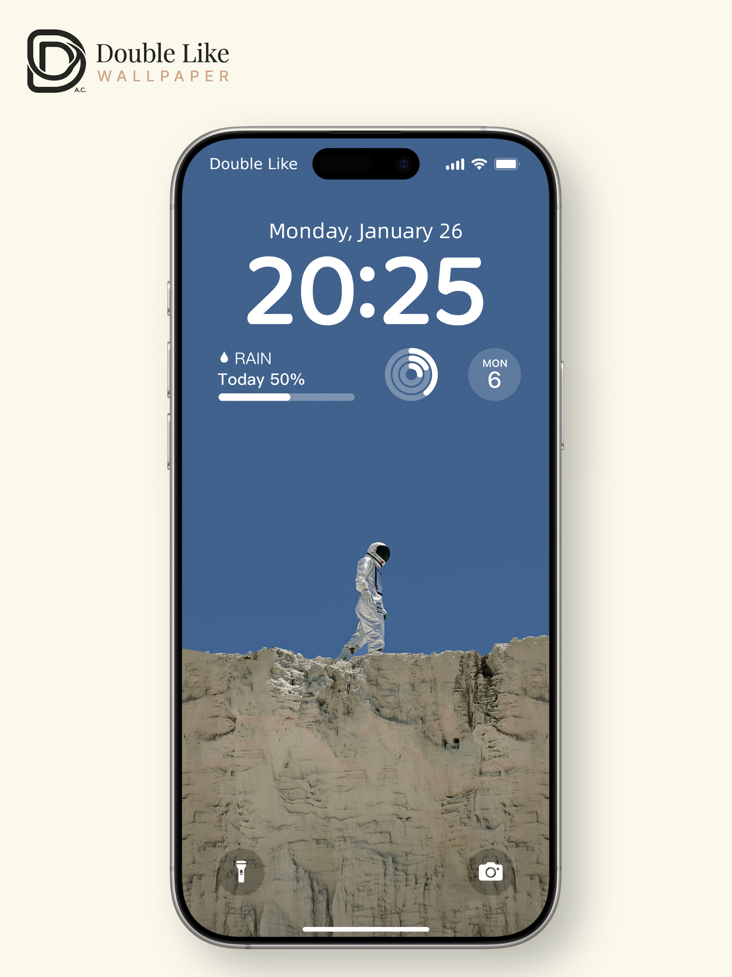 Minimalist Astronaut Sci-Fi Sky Blue Aesthetic Wallpaper Pack [#ZMY521]