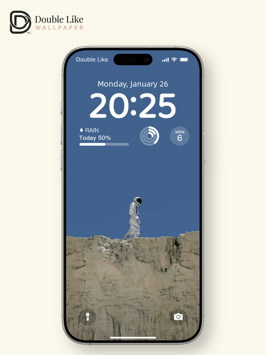 Minimalist Astronaut Sci-Fi Sky Blue Aesthetic Wallpaper Pack [#ZMY521]