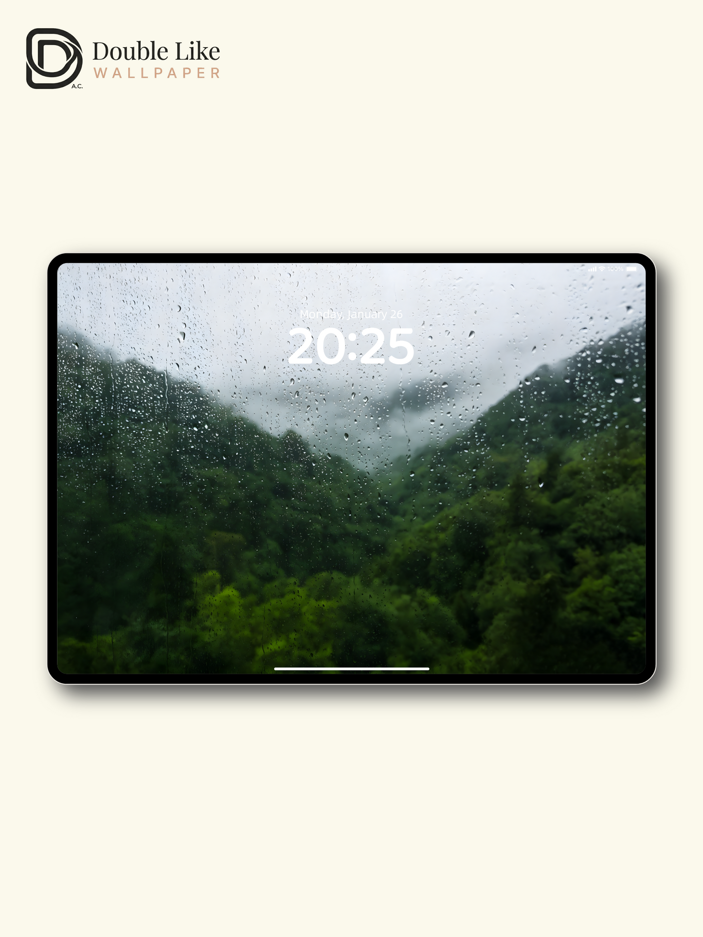Rainy Window Green Forest Mountain Valley Misty Aesthetic Wallpaper Pack [#ZMY490]
