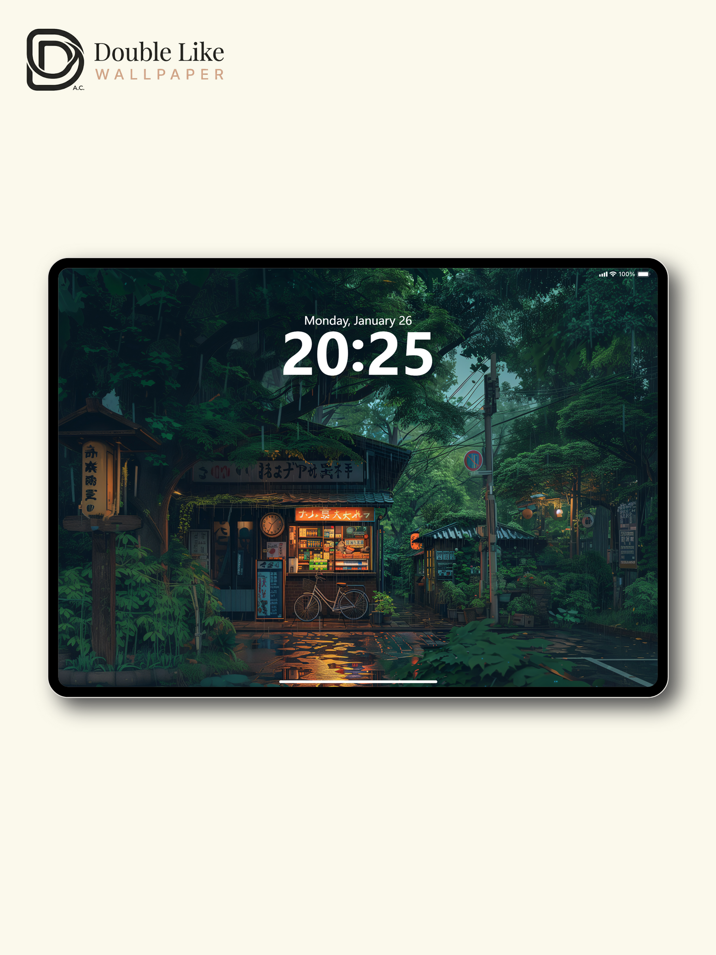 Rainy Japanese Street Shop Forest Night Anime Aesthetic Wallpaper Pack [#WGF026]