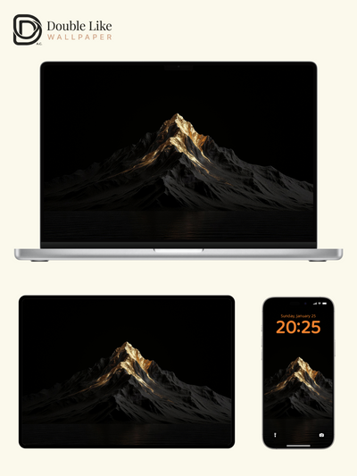Black Gold Gilded Mountain Aesthetic Wallpaper Pack [#LFHL30309]