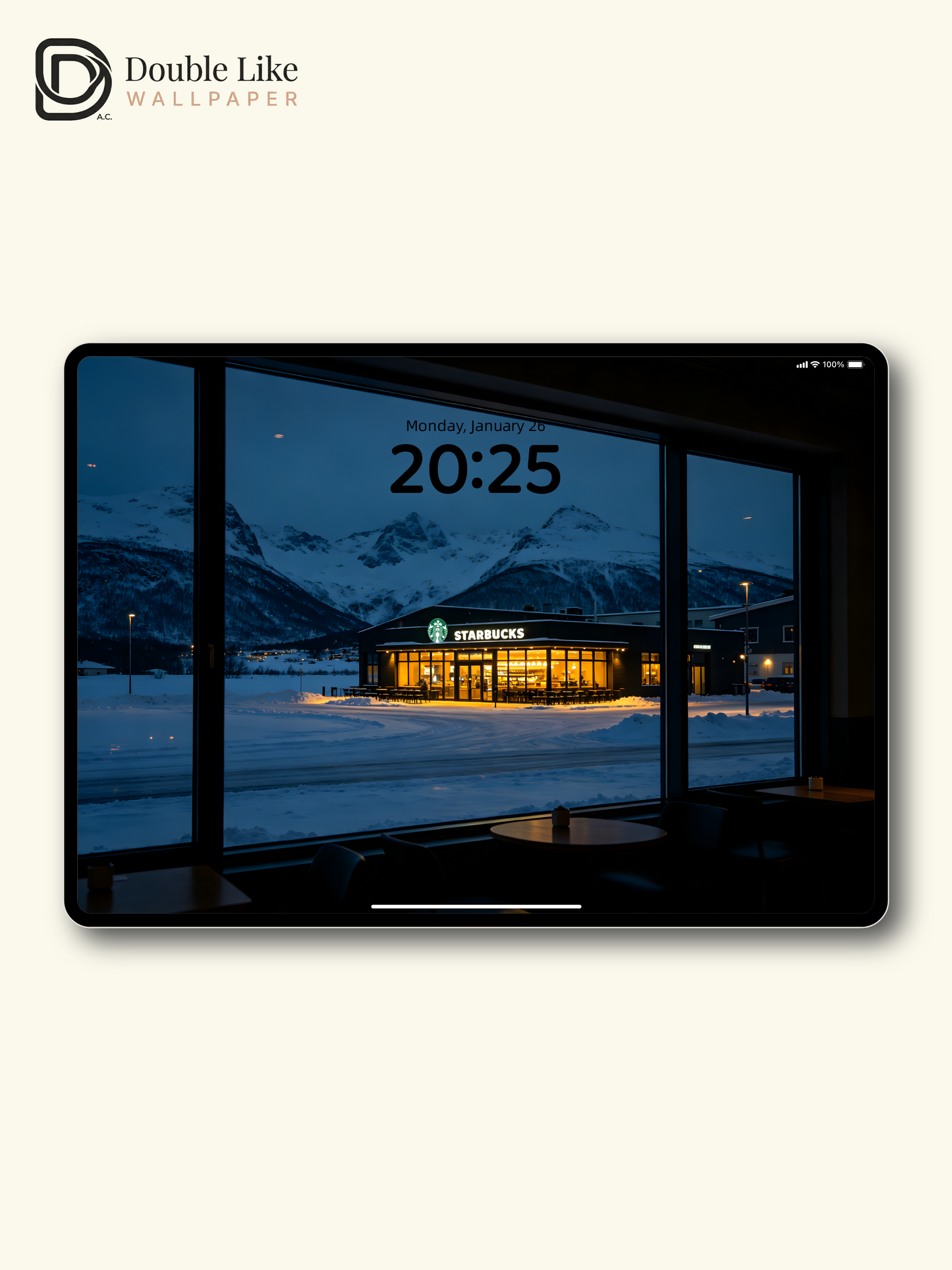Combined Product Name: Blue Hour Snow Mountain Lonely Store Cold Lonely Atmospheric Full-Device Landscape Wallpaper Pack [#ZMY492]