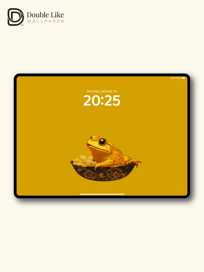 Minimalist Golden Money Toad Lucky Aesthetic Wallpaper Pack [#ZMY192]