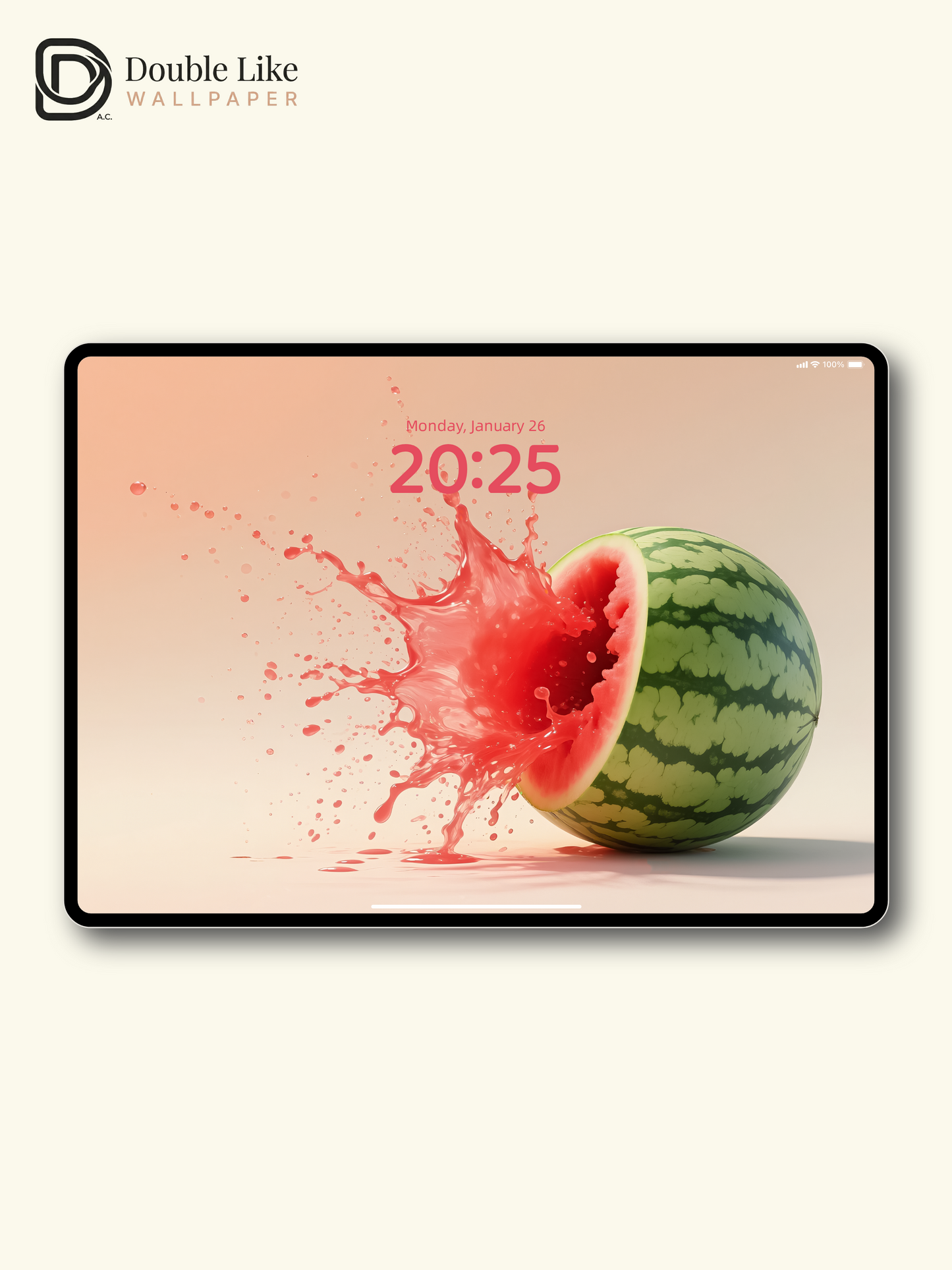 Splashing Watermelon Juice Summer Fruit Minimalist Aesthetic Wallpaper Pack [#ZMY225]