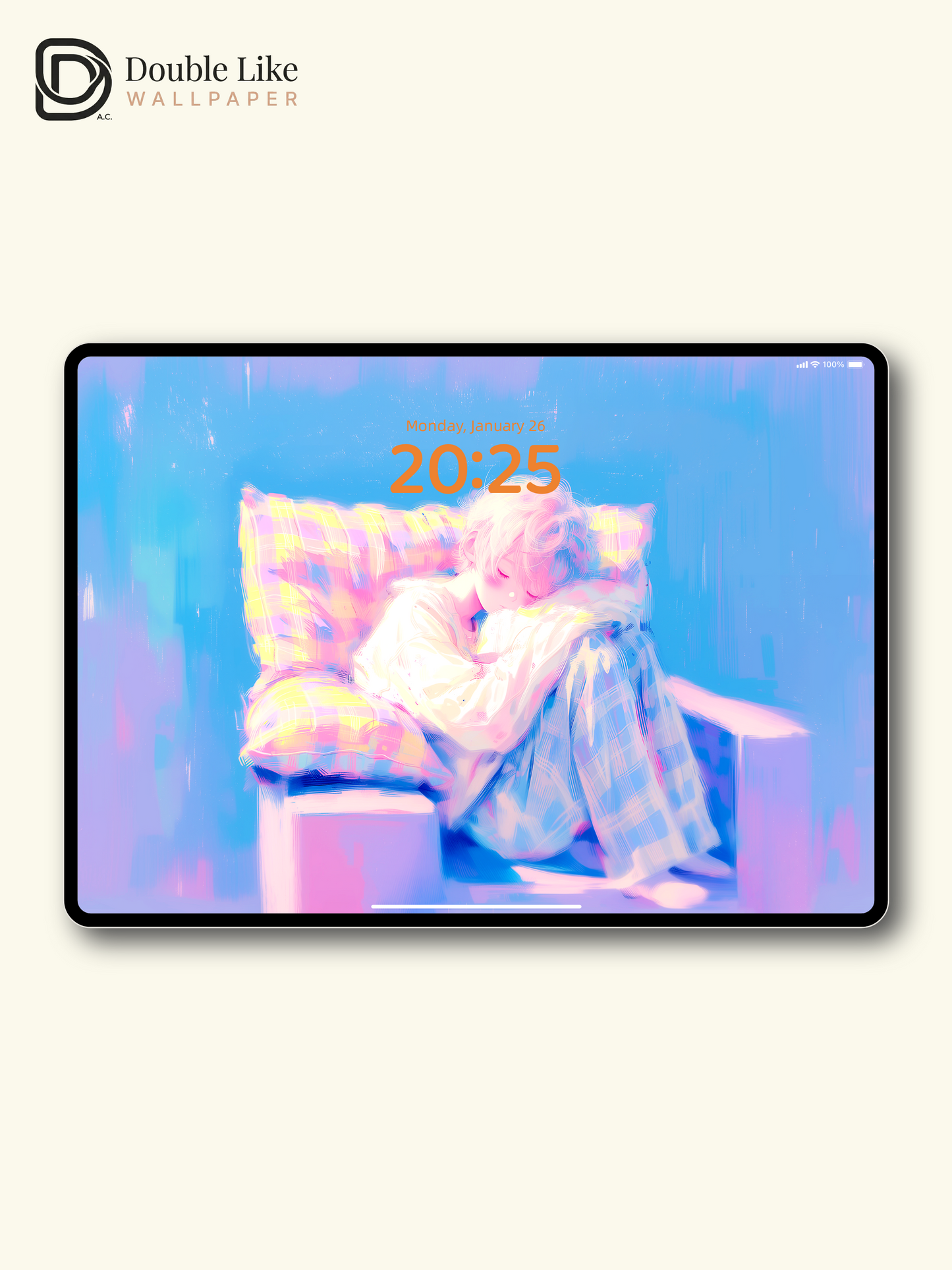 Cozy Sleeping Anime Boy Pastel Aesthetic Digital Wallpaper Pack [#HW1465]