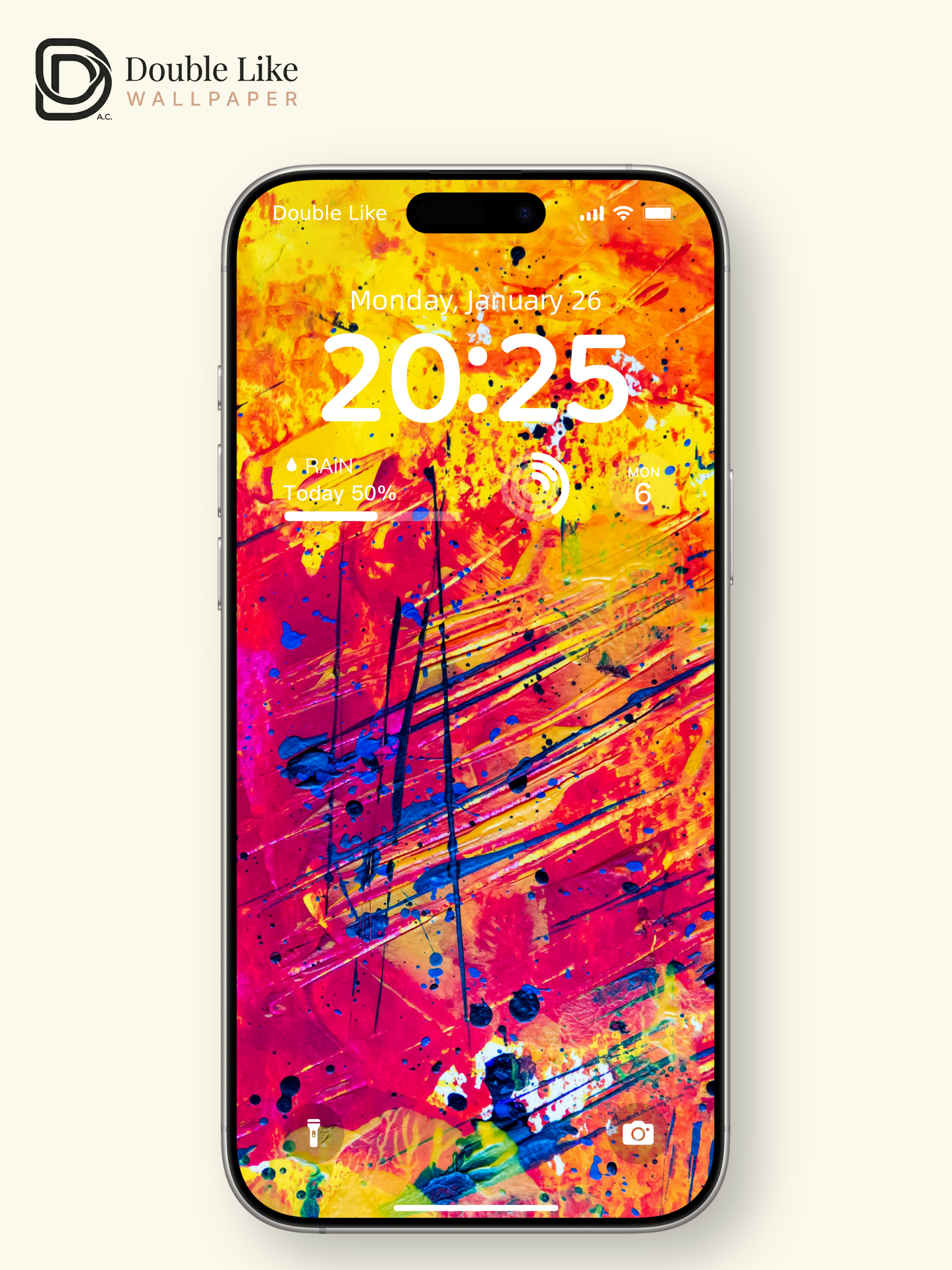 Abstract Acrylic Splatter Neon Yellow and Magenta Vibrant Wallpaper Pack [#ZMY493]