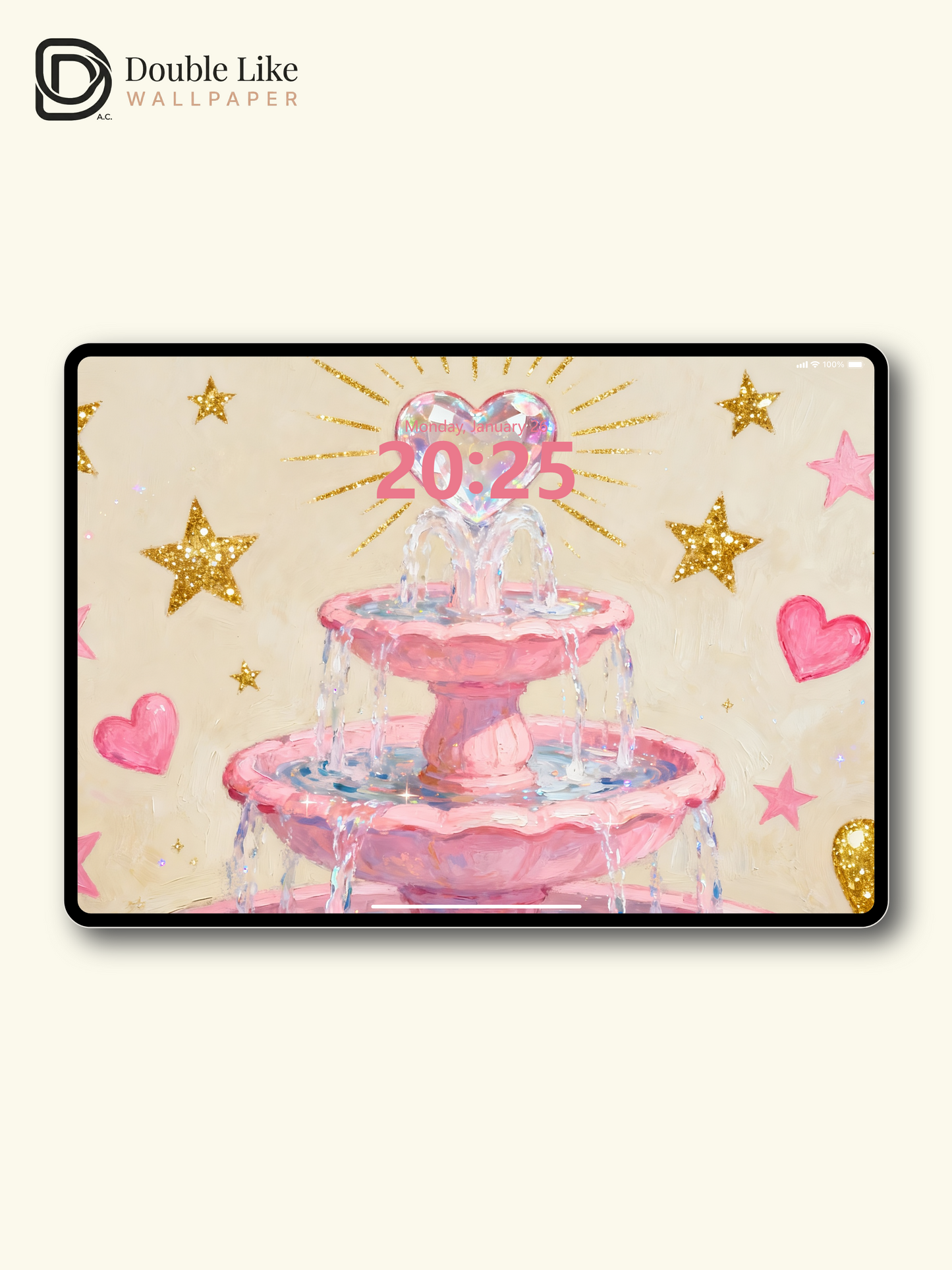 This pink heart fountain wallpaper hits all my girly dreams! Live wallpaper for every phone [#HWWa002]