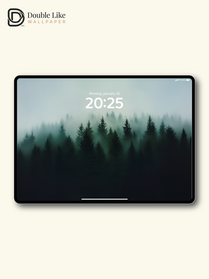 Combined Product Name: Misty Dark Pine Forest Lonely Calming Atmospheric Forest Landscape Full-Device Wallpaper Pack [#ZMY003]