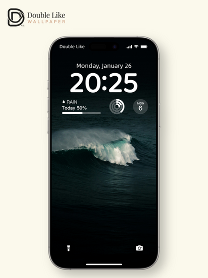 Dark Minimalist Ocean Wave Crashing Aesthetic Wallpaper Pack [#ZMY527]