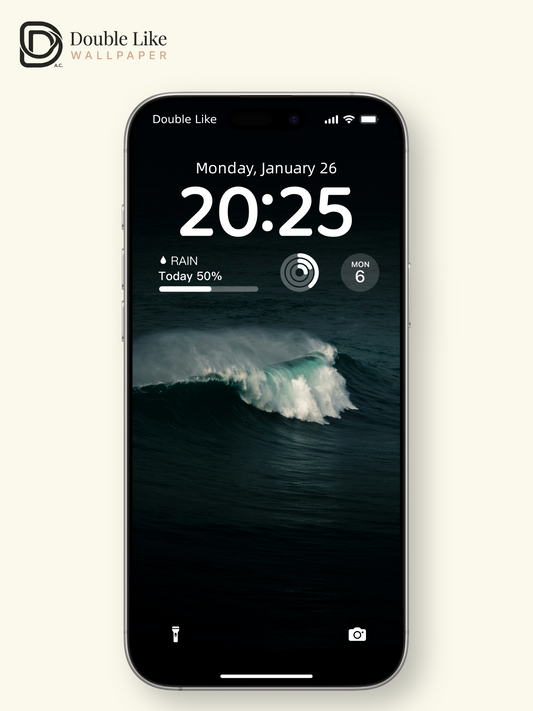 Dark Minimalist Ocean Wave Crashing Aesthetic Wallpaper Pack [#ZMY527]