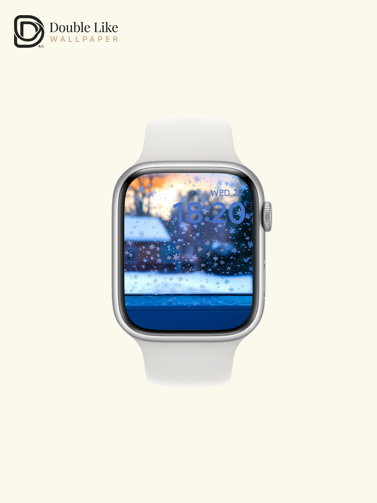 Frosty Snowflakes Window View Peaceful Winter Wallpaper Pack [#ZJYX0337]