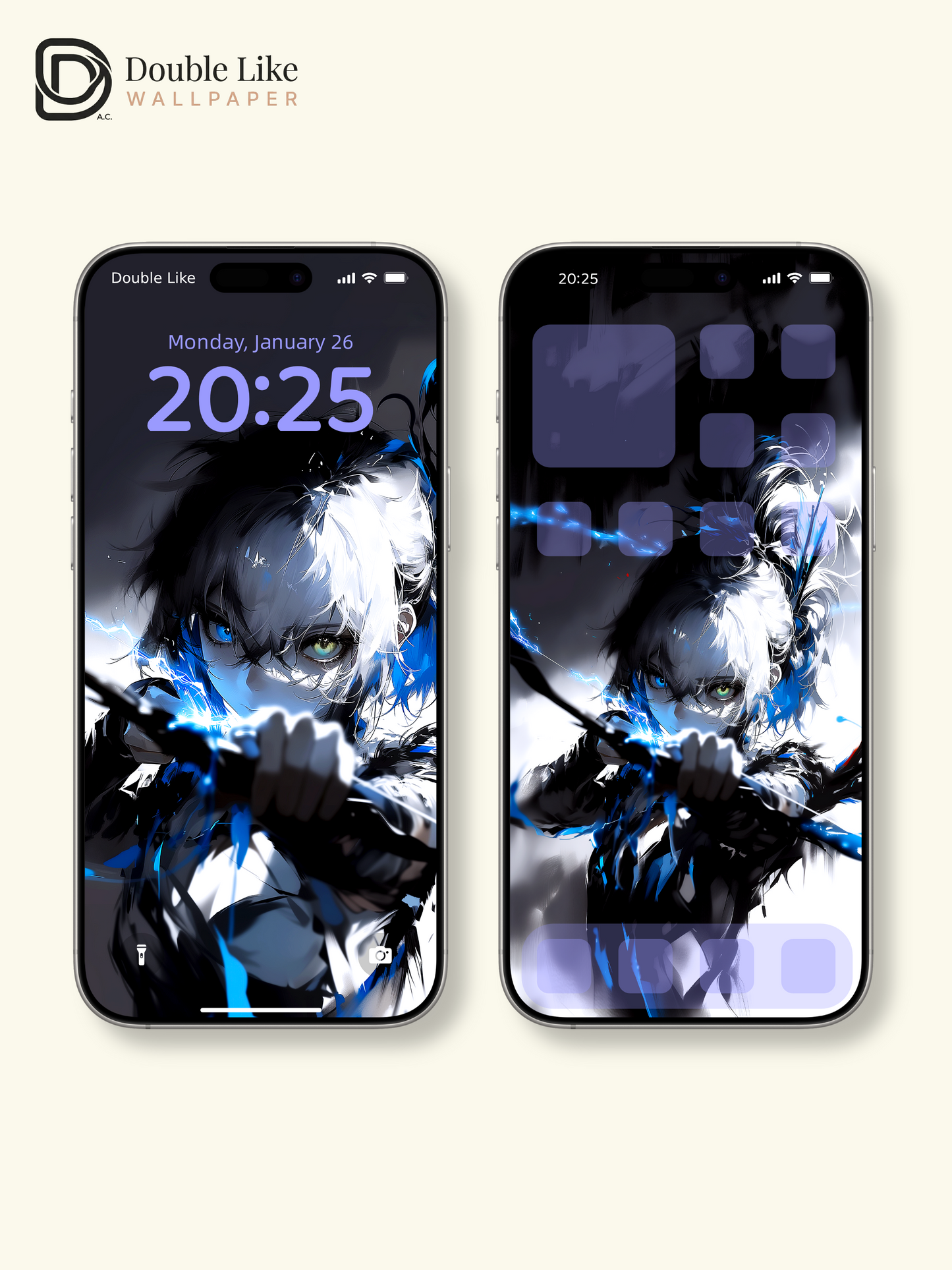 Anime Archer Girl Electric Lightning Glow Focus Aesthetic Wallpaper Pack [#HW1496]