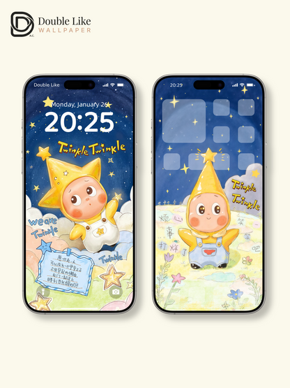 Starlight Buddy · Shine Bright Project ✨ | Motivational Wallpaper Pack [#JJ130]