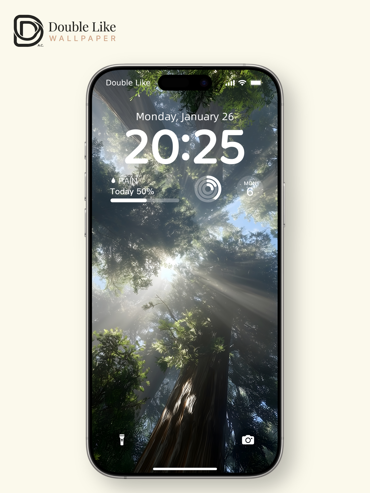 Healing Forest Sunlight Rays Nature Lock Screen Wallpaper Pack [#ZJYX0656]