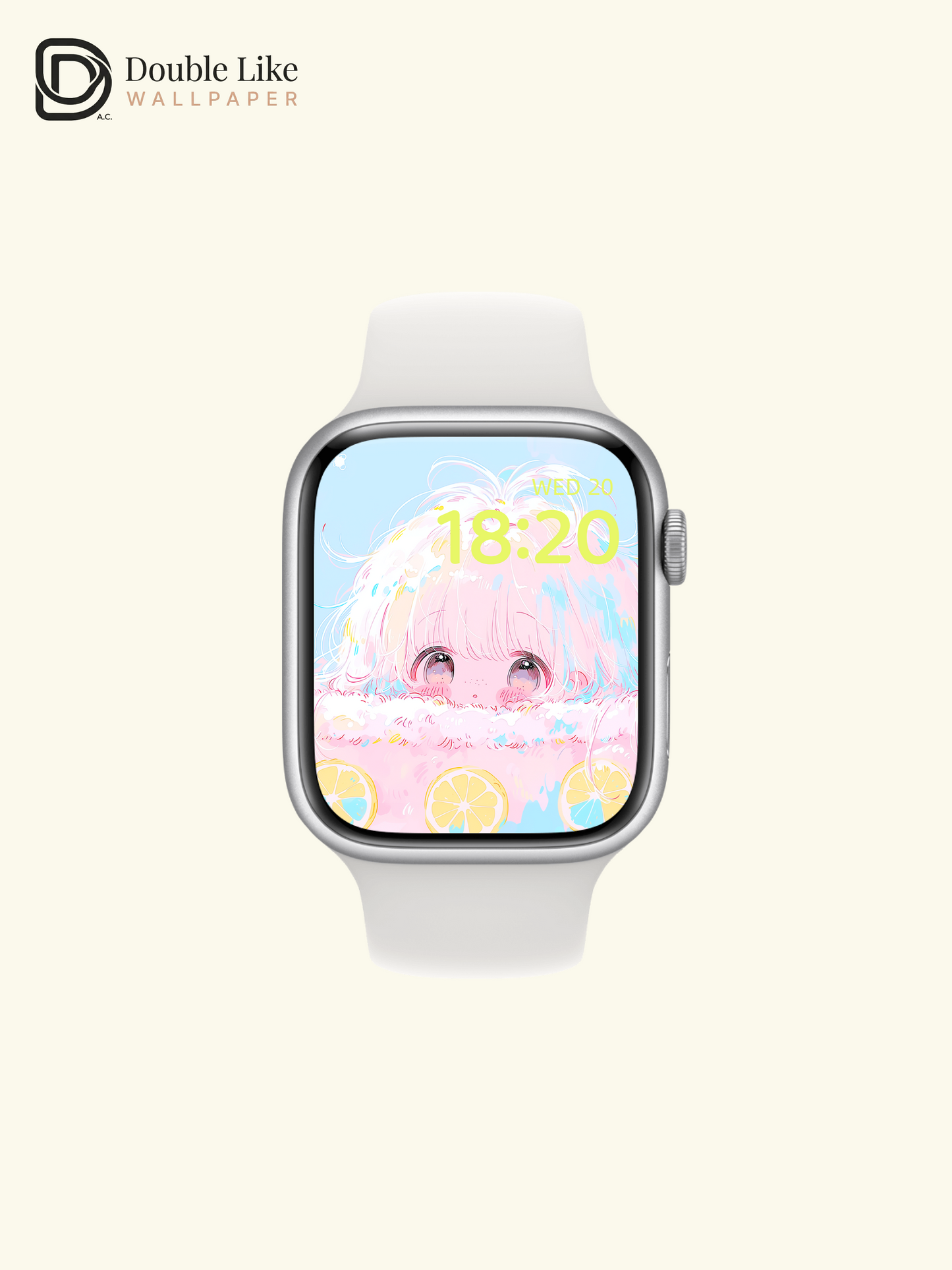 Cute Pastel Lemon Girl Peeking Cream Cake Kawaii Aesthetic Wallpaper Pack [#HW1501]