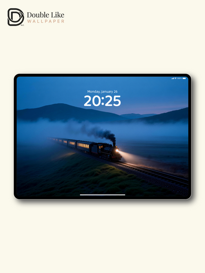 Misty Mountain Steam Train Atmospheric Landscape Wallpaper Pack [#LFHL30203]
