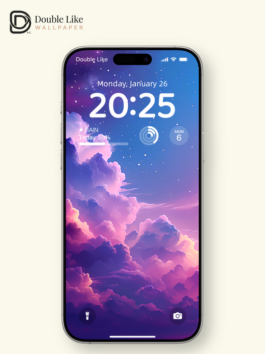 Dreamy Pastel Starry Sky and Clouds Aesthetic Anime Wallpaper Pack [#LFHL1053]