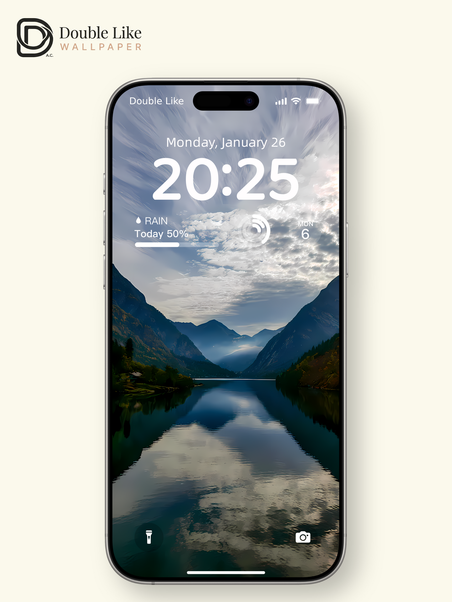 Serene Mountain Lake Reflection Aesthetic Nature Wallpaper Pack [#LFHL1056]