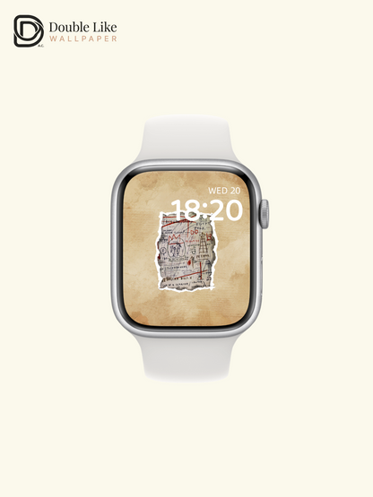 Basquiat Style Neo-Expressionist Torn Paper Vintage Aesthetic Wallpaper Pack [#ZMY502]