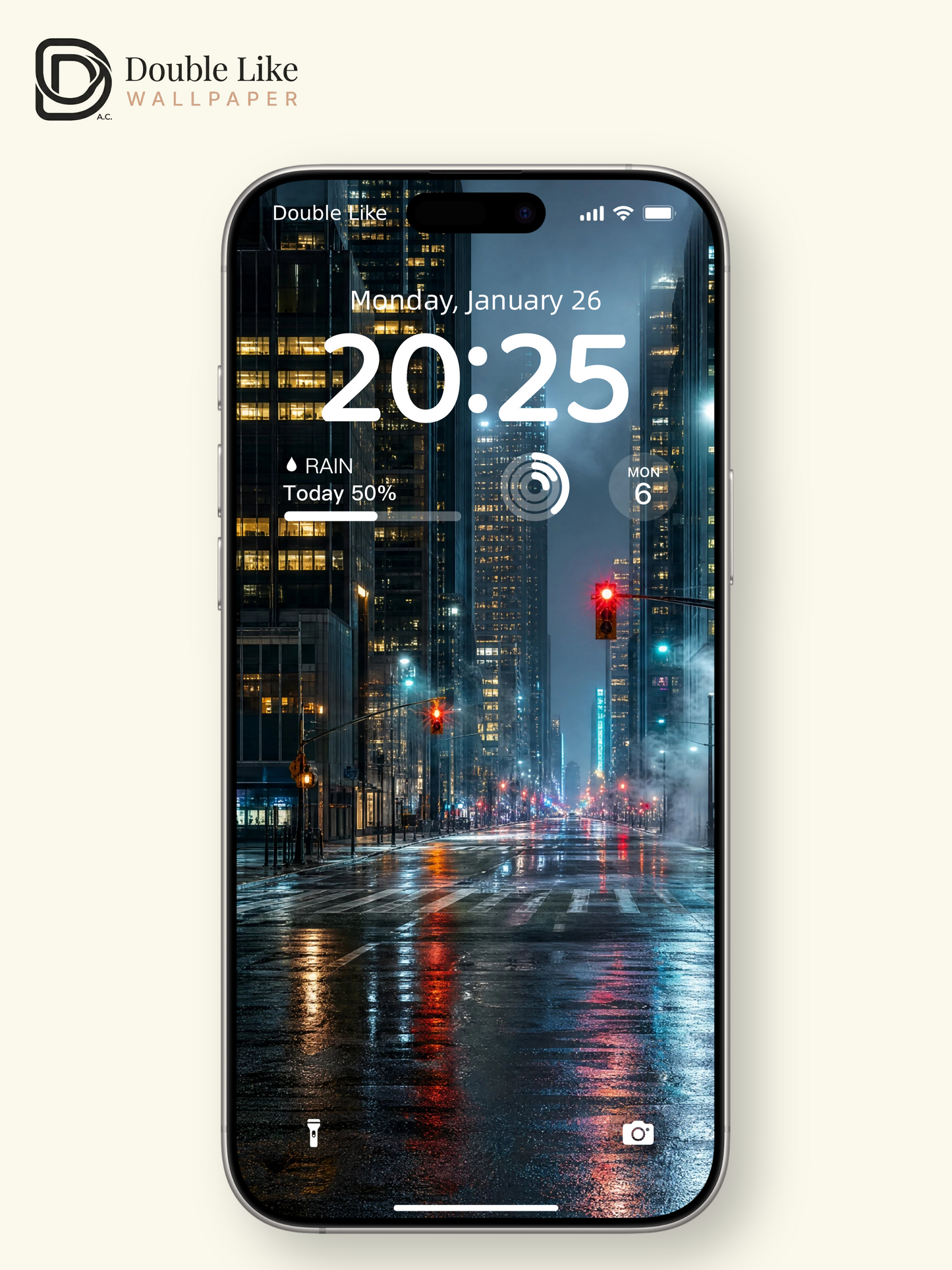 New York City Rainy Night Street Aesthetic Wallpaper Pack [#ZJYR008]