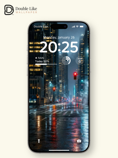 New York City Rainy Night Street Aesthetic Wallpaper Pack [#ZJYR008]