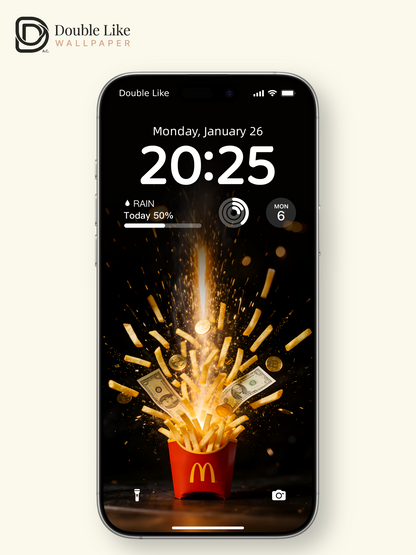 Fries Box Money Blast Wealth Motivational Full Wallpaper Set [#ZMY484]