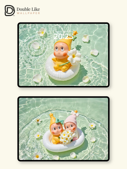 starlight Buddy · Summer Water Dream | Fresh Healing Wallpaper Pack [#JJ159]