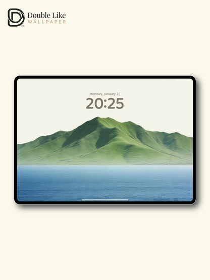 "Green Mountain, Blue Sea" Healing Landscape Wallpaper Set [#LFHL30520]