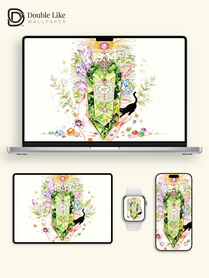 Healing Wallpaper | "Cat‑Guided Blessings", Black Cat Brings Blessings , All Goodness Is On Its Way [#HWWx009]