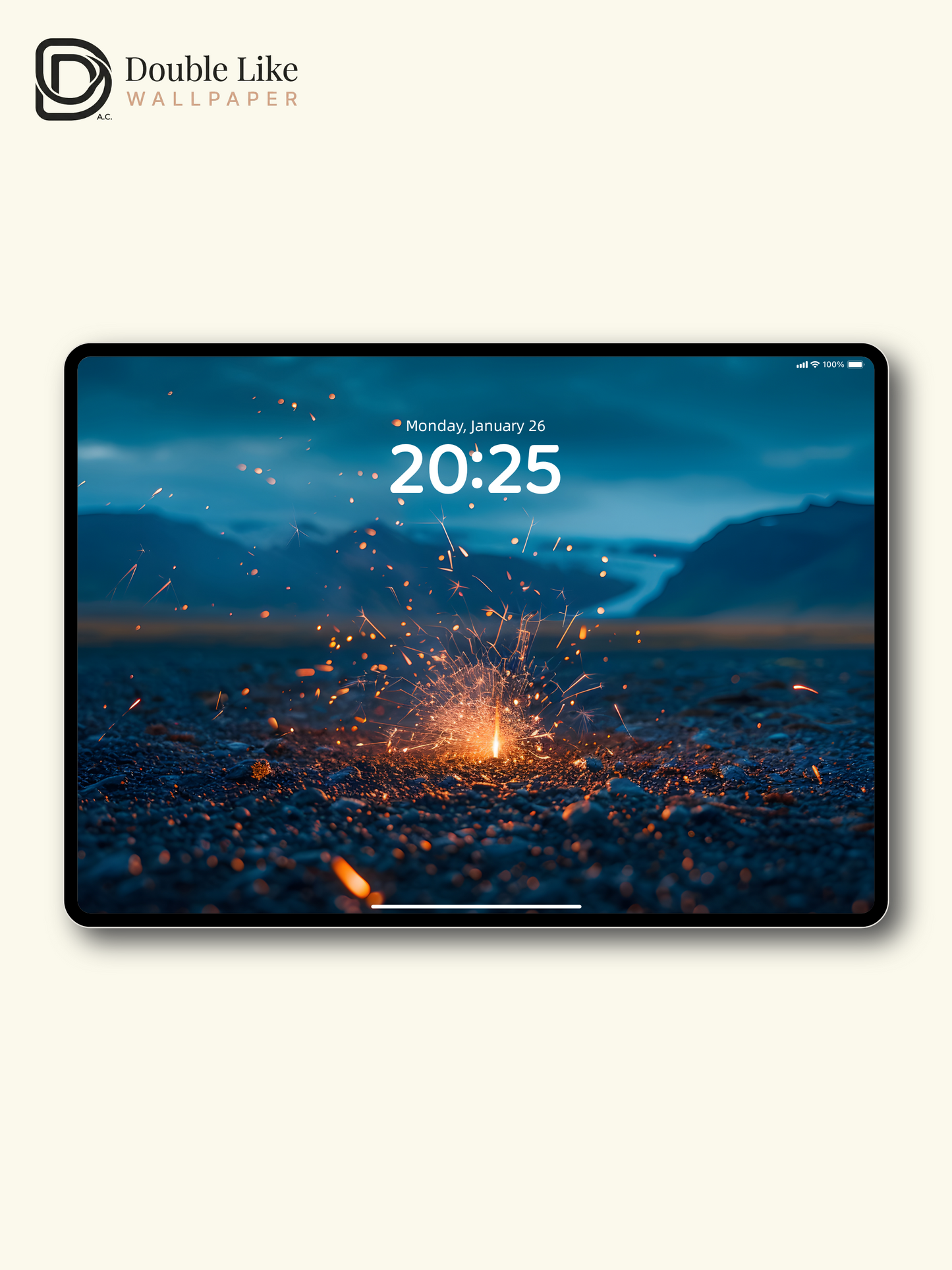 Glowing Sparkler Mountain Evening Ambient Wallpaper Pack [#ZJYX0047]