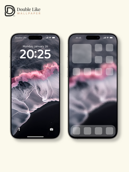 Surreal Pink Wave Dark Beach Aesthetic Wallpaper Pack [#ZJYX0199]