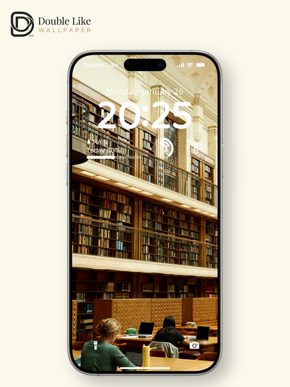 Vintage Library Study Motivational Full Wallpaper Set [#ZMY464]