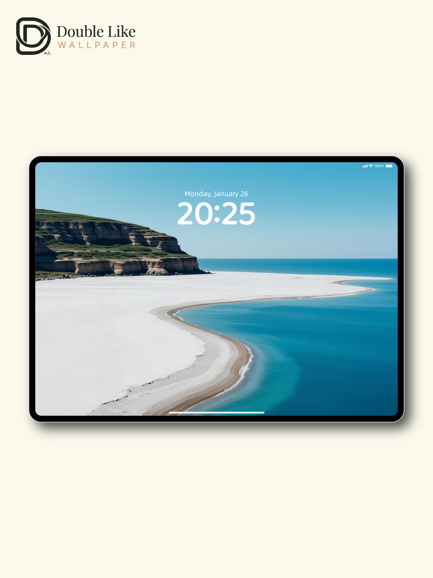 Minimalist White Sand Beach Blue Ocean Aesthetic Wallpaper Pack [#LFHL30612]