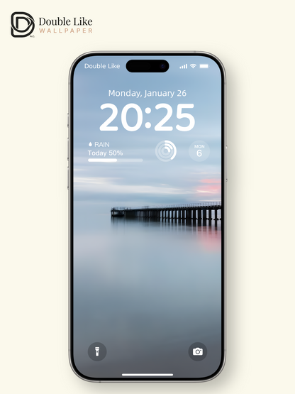 Minimalist Ocean Wooden Pier Sunset Aesthetic Cinematic Wallpaper Pack [#ZMY488]