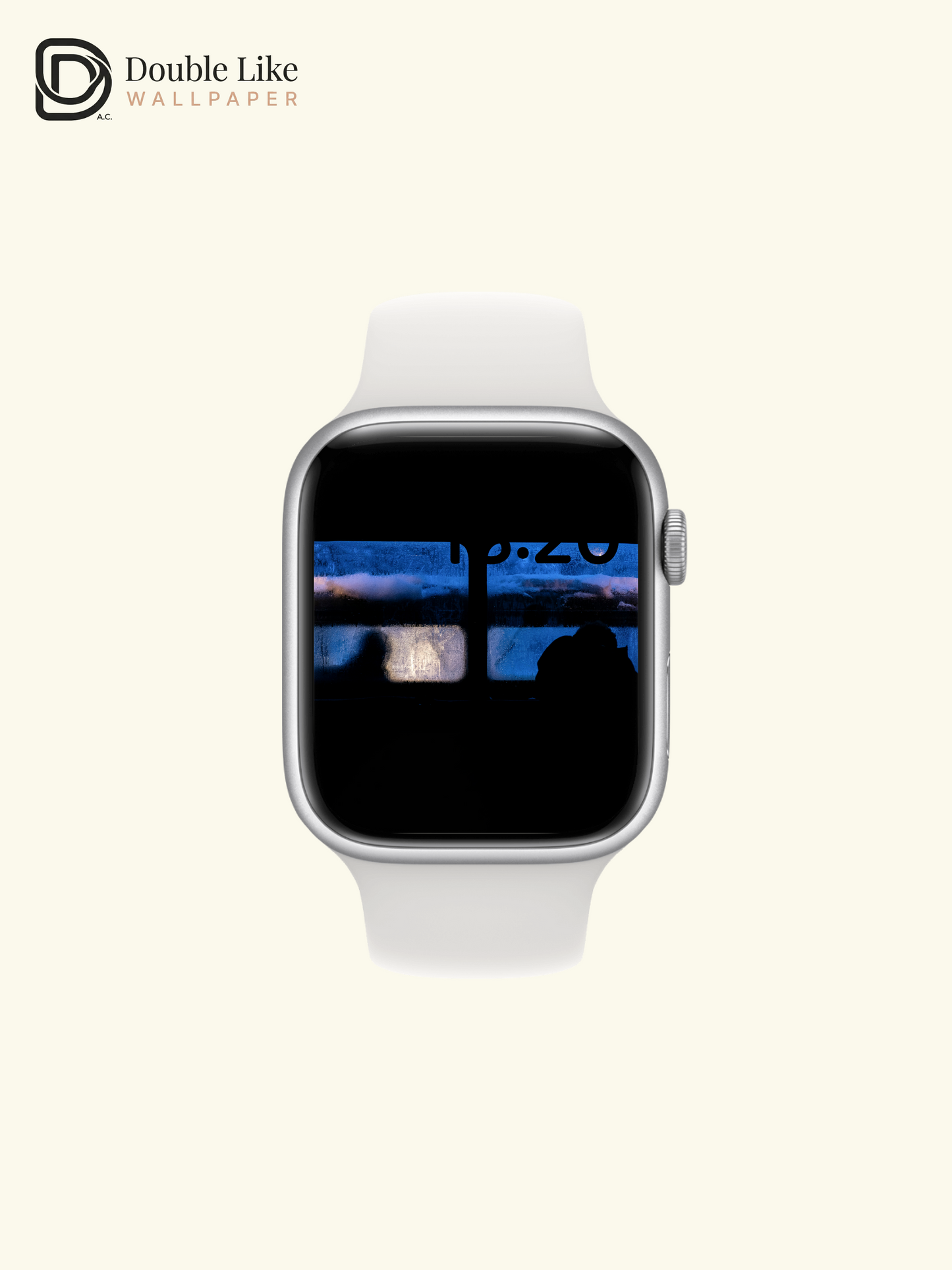 Dark Blue Frosty Bus Window Night Minimalist Aesthetic Wallpaper Pack [#ZMY529]