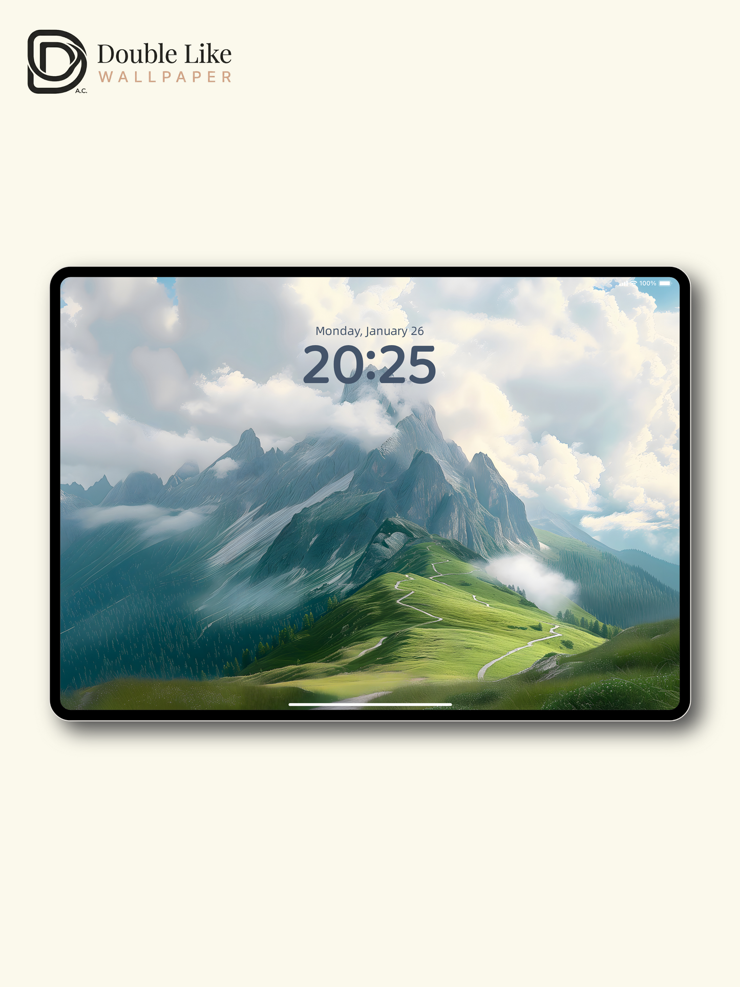 Majestic Green Mountain Path Anime Aesthetic Lock Screen Wallpaper Pack [#ZJYX0016]