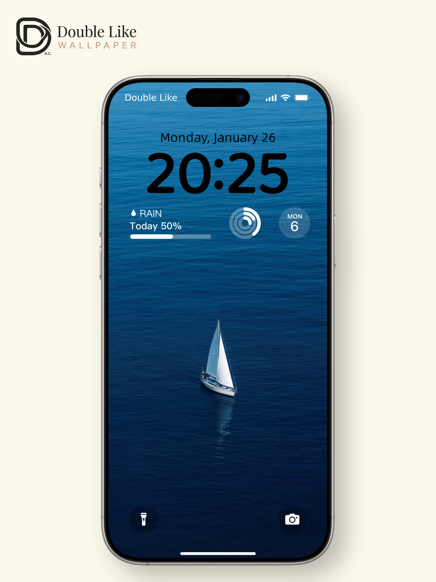Sailboat On Deep Blue Sea Minimal Calm Inspiring Ocean Wallpaper Pack [#LFHL30419]