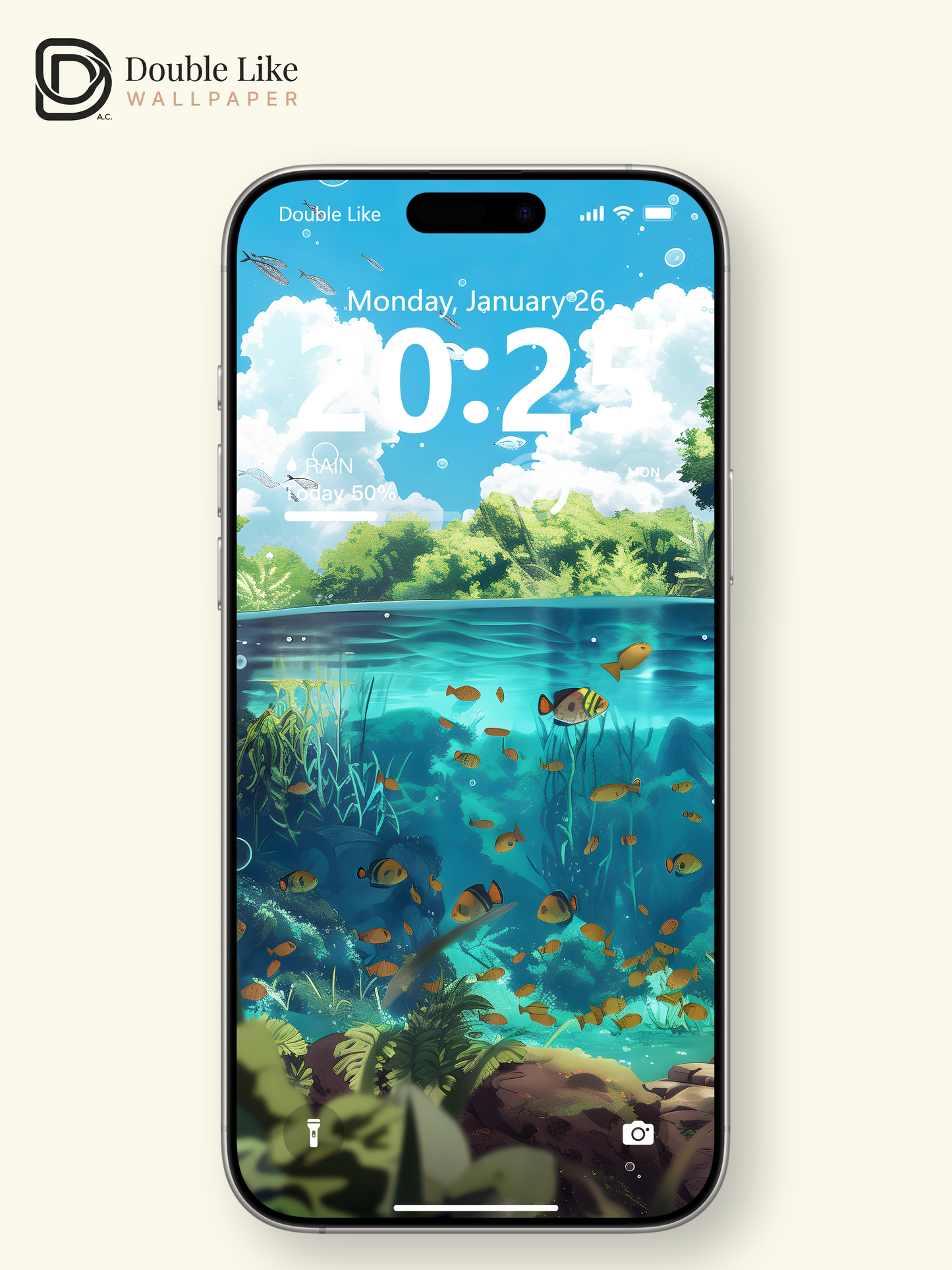 Dreamy Underwater Forest River Anime Aesthetic Wallpaper Pack [#WGF031]
