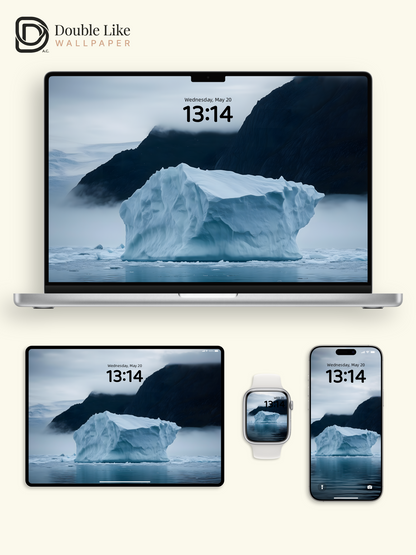 Combined Product Name: Cold Fog Polar Iceberg Lonely Calming Atmospheric Frigid Landscape Full-Device Wallpaper Pack [#ZMY071]