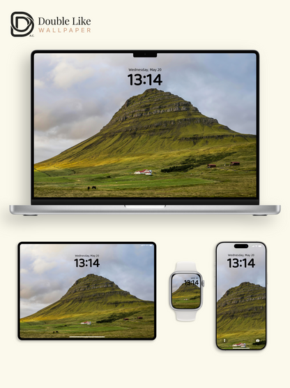 Iceland Mountain Serene Landscape Phone Wallpaper [#ZMY383]