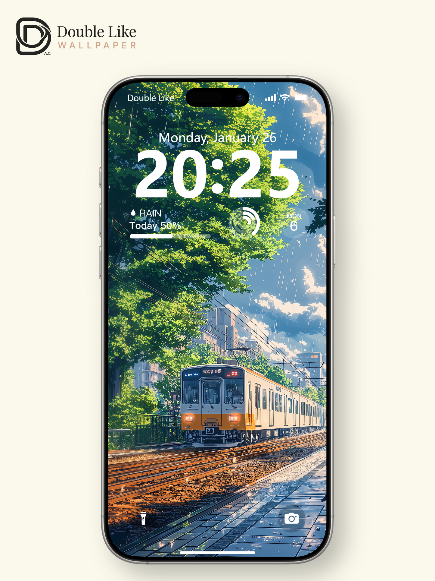 Rainy Summer Train Station Anime Aesthetic Wallpaper Pack [#WGF112]