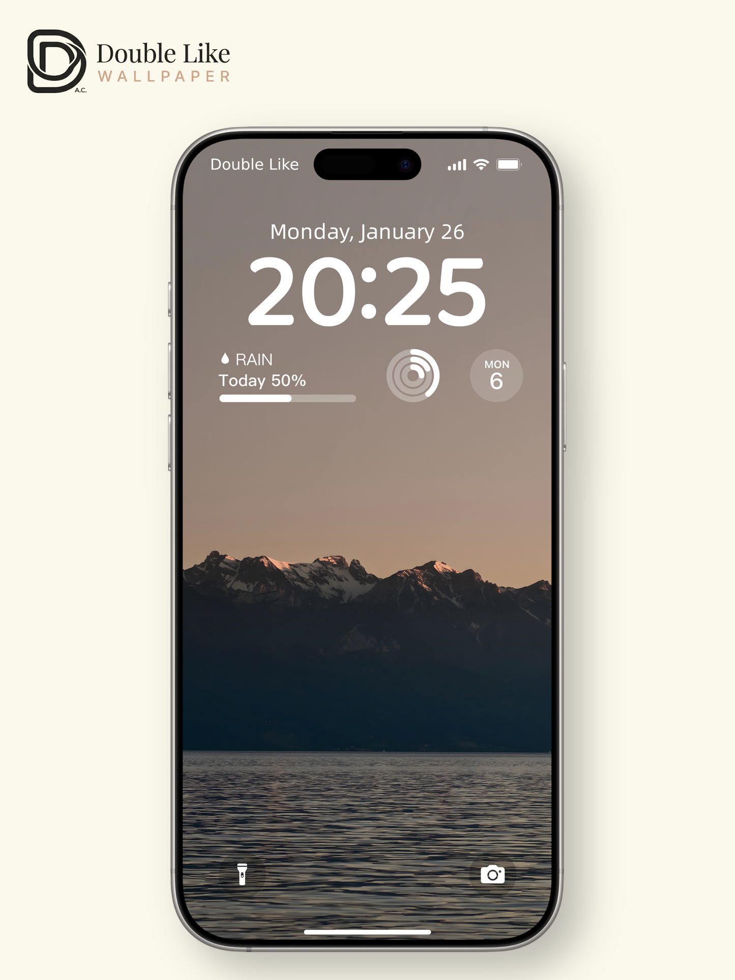 Mountain Lake Golden Hour Calm Nature Wallpaper [#ZJYX0147]