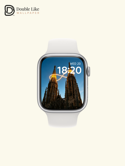 Celestial Golden Infinity Sigil Medieval Sacred Twin Towers [#HWWx036]