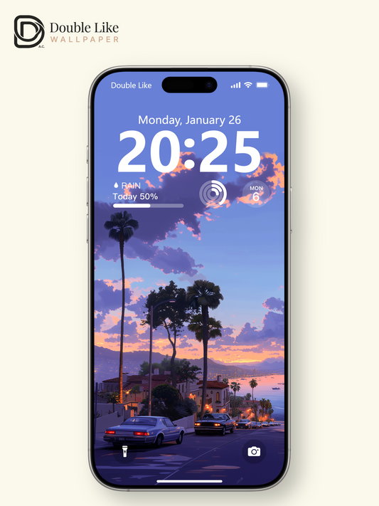 Retro Sunset Coastal Street Anime Aesthetic Wallpaper Pack [#WGF110]