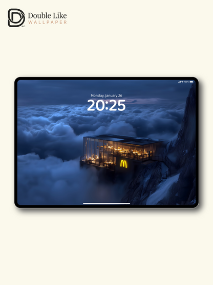 Dreamy Cloud Cafe Fantasy Aesthetic Wallpaper [#ZJYX0575]
