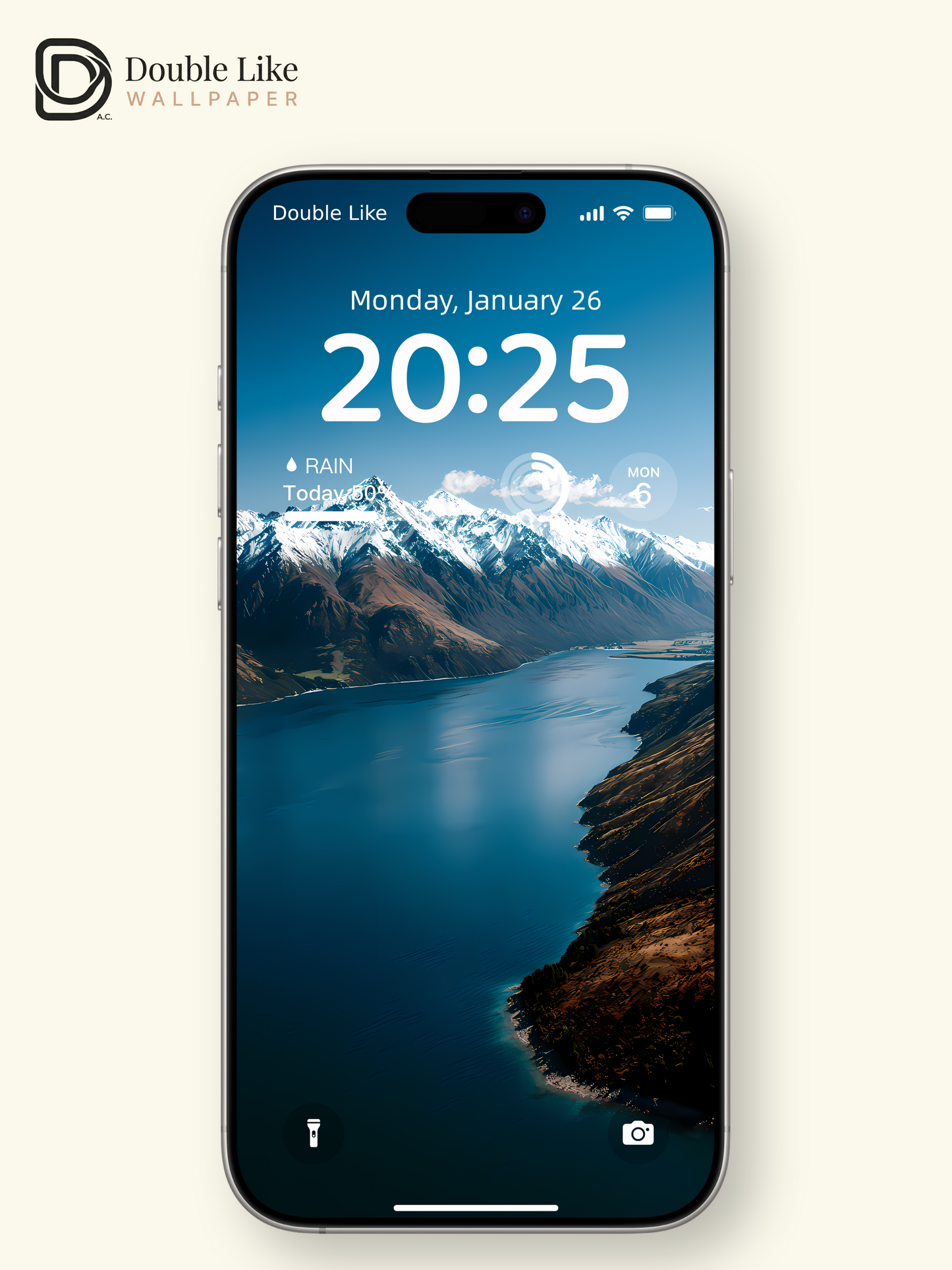 Aesthetic Snow Mountain Lake Nature Landscape Digital Art Wallpaper Pack [#LFHL1024]