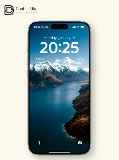 Aesthetic Snow Mountain Lake Nature Landscape Digital Art Wallpaper Pack [#LFHL1024]