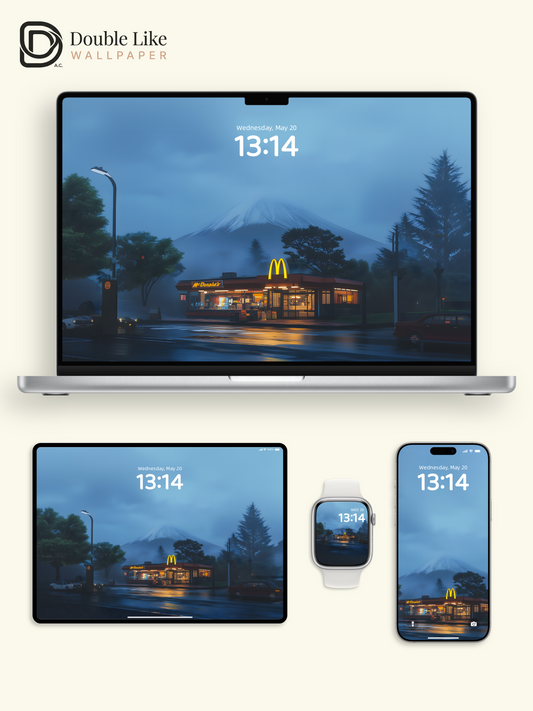 Cinematic Mount Fuji Rainy Night Tokyo Aesthetic Blue Wallpaper Pack [#ZMY015]